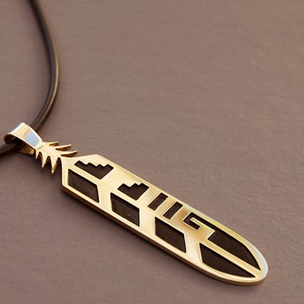 Hopi tyle necklace of gold