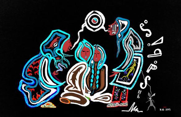 Wiinabozho and the Storytellers' Mirror