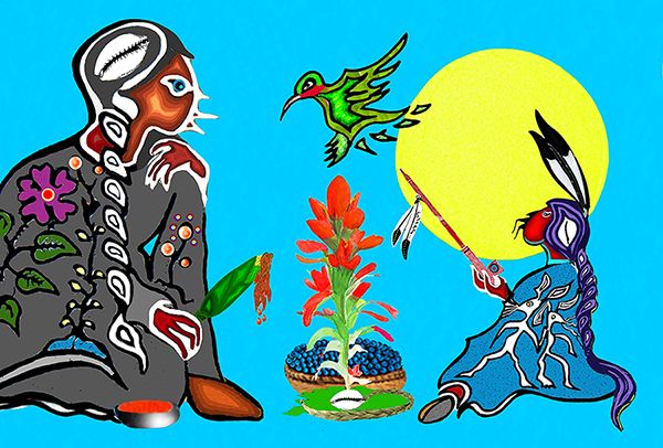 Wenabozho and the Spirit Painter art print