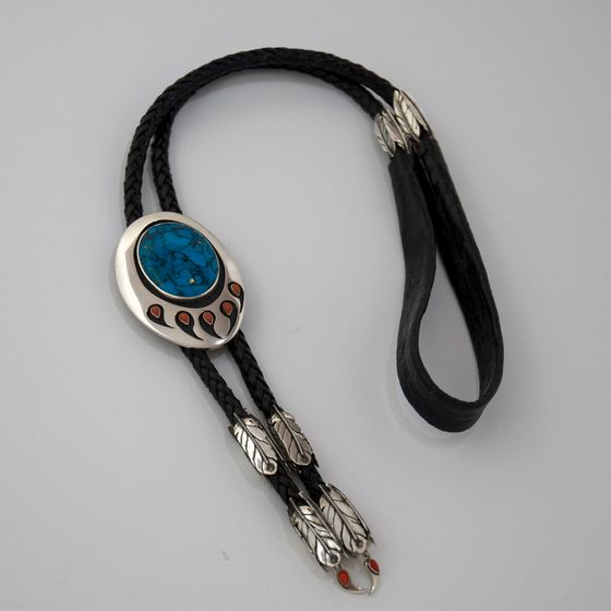  Flight Of The Sun Dancer Native American style warrior bear paw bolo tie