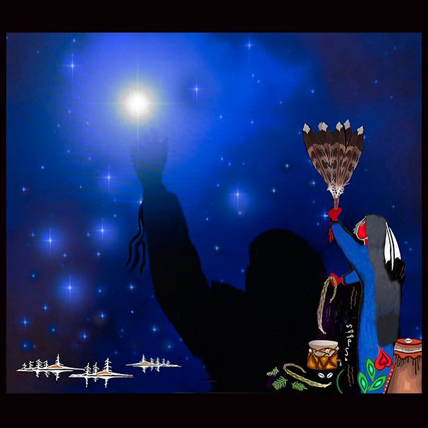 The Bright Star Woodland Art print