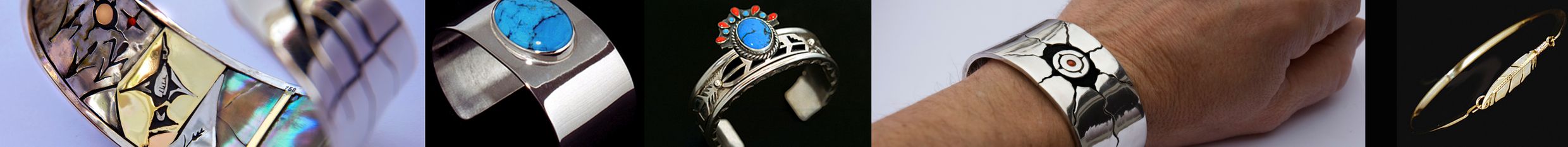 Native American style bracelets top banner