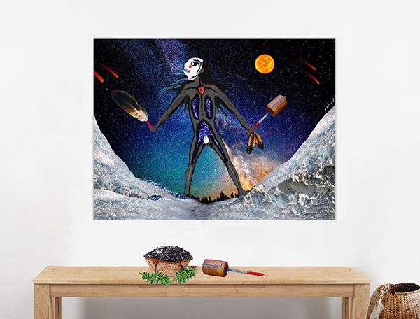 Wiindigoo and the Creation of the Ice Poles canvas wall print