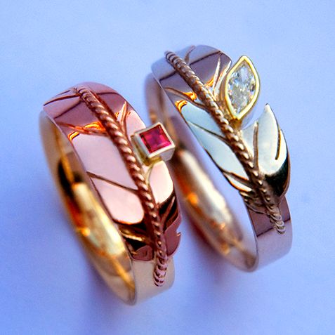 Two-Spirit wedding rings A Faithful Heart