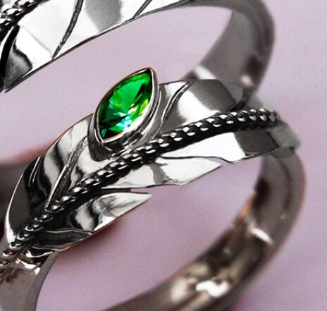 The unique spirit of our silver eagle feather engagement rings