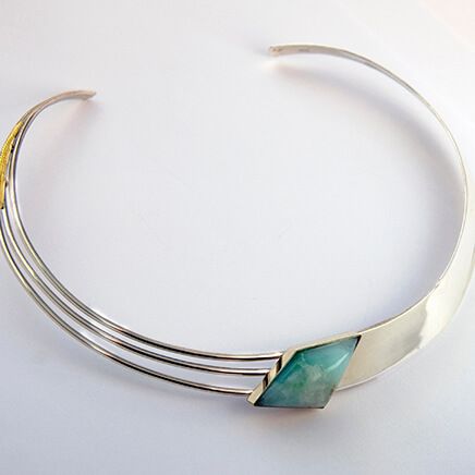 Designer necklace designed by Zhaawano Giizhik