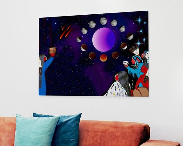 Nibi, Gift of the 12 Moons canvas print hanging on wall