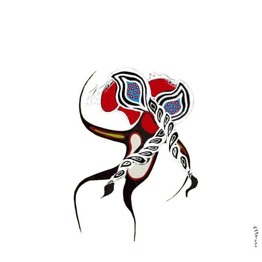 Wenabozho Niimiwin ("Wenabozho's Dance") art print