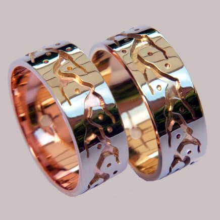 Native American Anishinaabe style wedding rings collection Wisdom