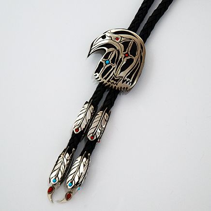 Thunder Hawk Ojibwe bolo tie