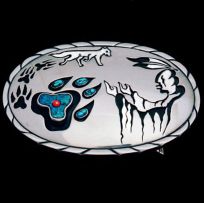 Wolf Clan belt buckle