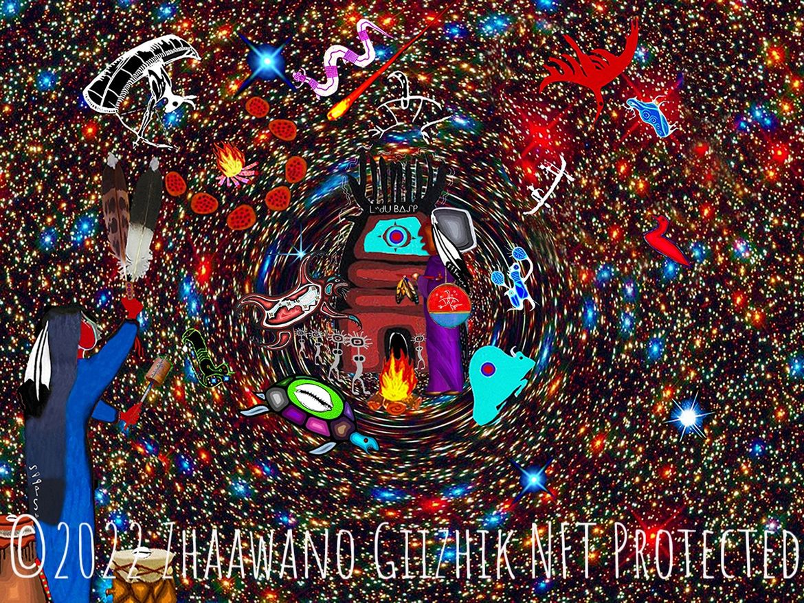 Native Woodland Art print titled Origin of the Sweat Lodge