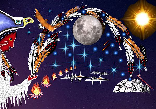 Man of Dawn Harvests Sky Medicine art print