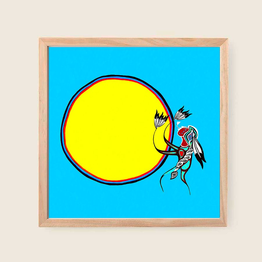 Sun Dancer in floater frame