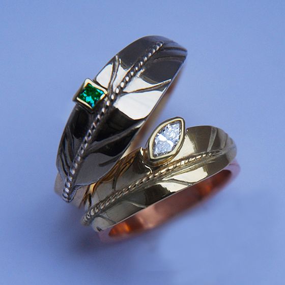 Two-Spirit wedding rings Sky Blanket's Vision