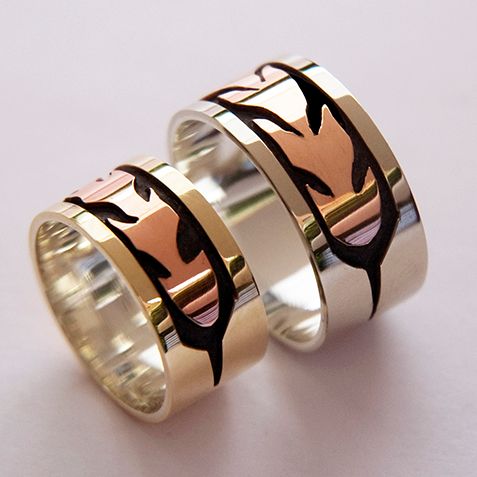 Two-Spirit wedding rings Sun Flight
