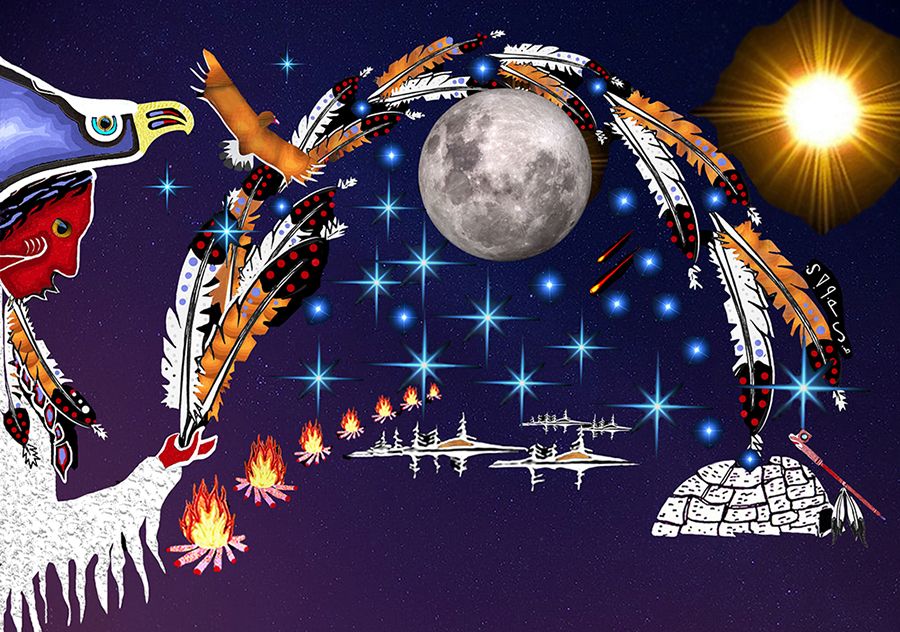 Man of Dawn Harvests Sky Medicine art print