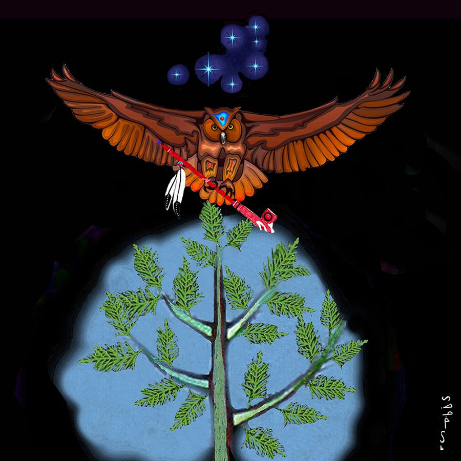 Oshkaabewis painting