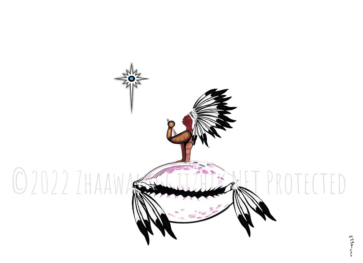Journey to Waakwi Native woodland Art print