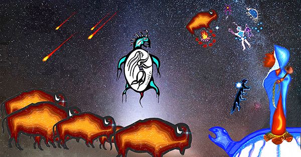 Journey to the Sky Bison art print