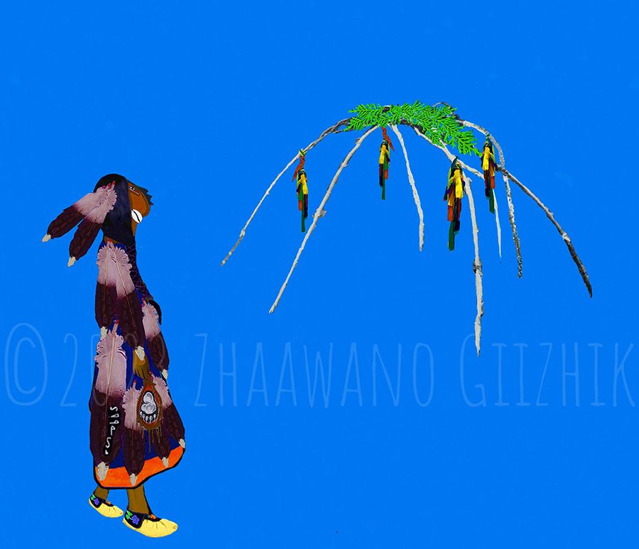 The Promise painting by Zhaawano Giizhik