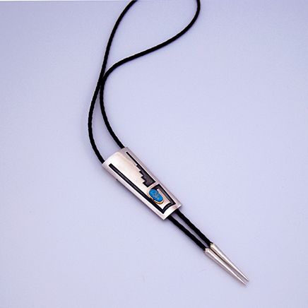 Hopi-style silver and gold bolo tie