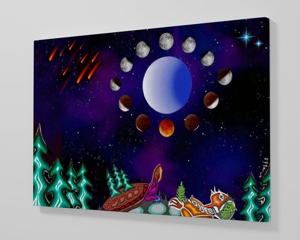 Mother Earth and the Dance of the 13 Moons unframed canvas print 