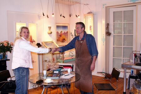 Zhaawano’s jeweler's studio
